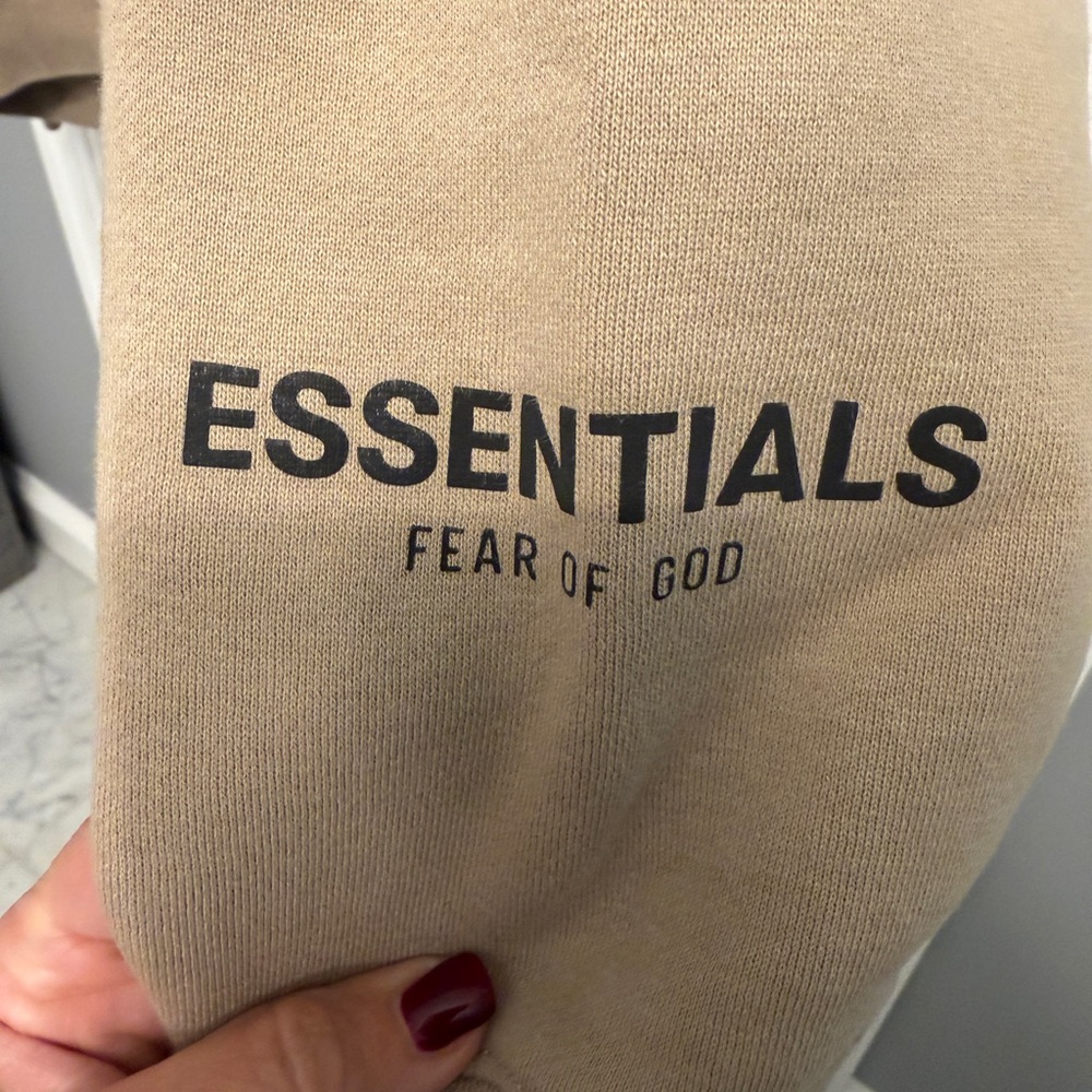 Fear of God Essentials Beige Hoodie - Picture 2 of 7